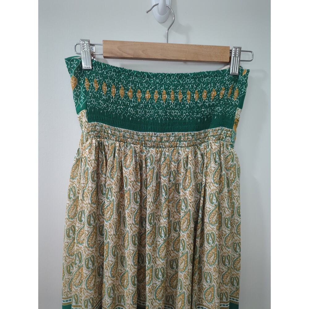 TINY Anthropologie Green Paisley Twist Halter Maxi Dress - Picture 8 of 8